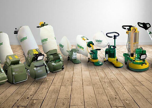 Professional wood floor sanding equipment