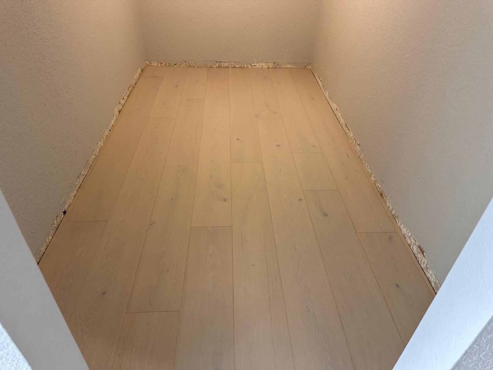 Engineered Floors installed in closet room in palm beach house