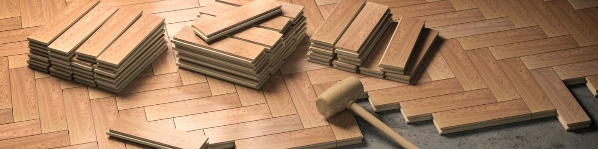 Wood floor installation banner
