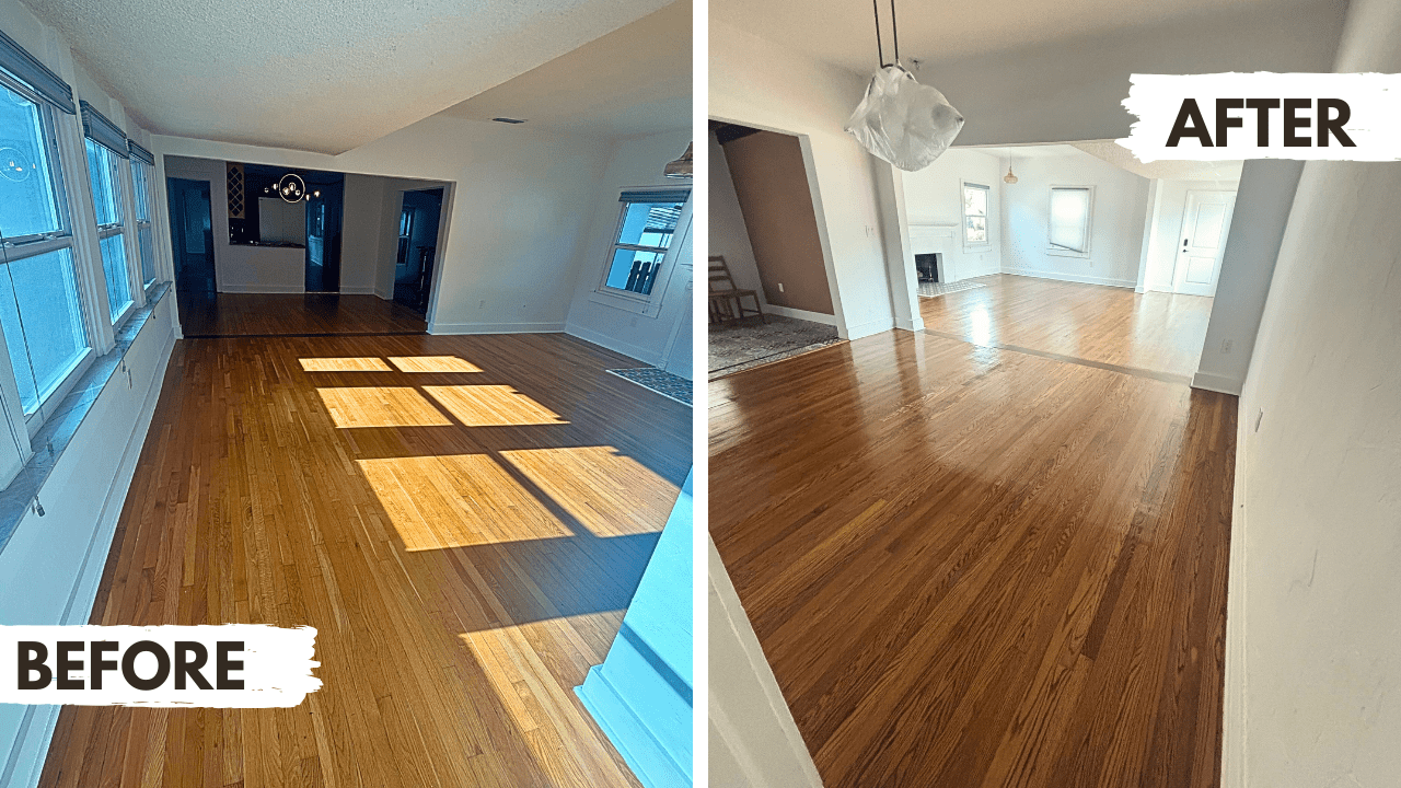 refinished wood floors in south florida .before and after