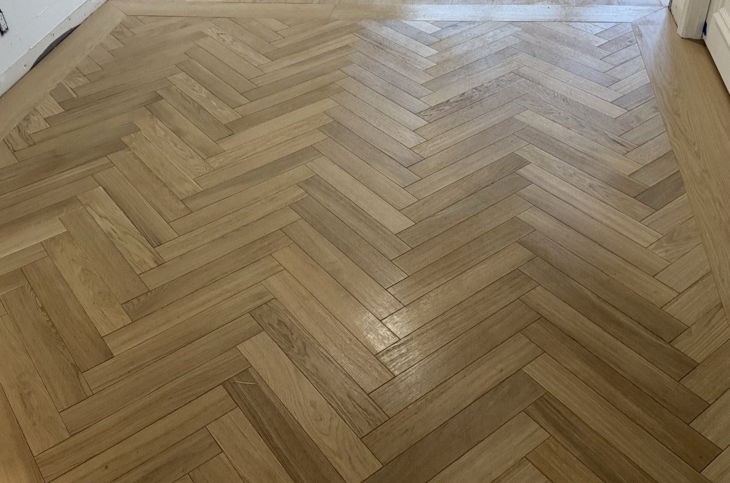 Herringbone floor installed in west palm beach home. Florida Hadwood Floors
