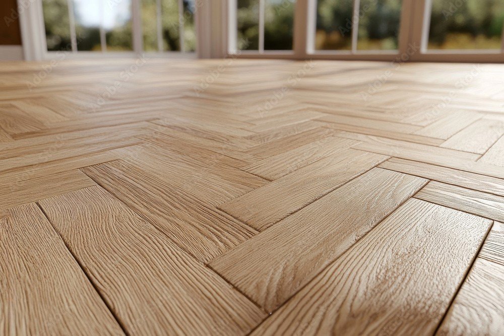 Herringbone floor closeup picture.