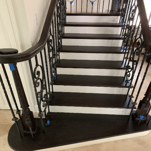 Wood Stairs installed by Florida Hardwood Floors.