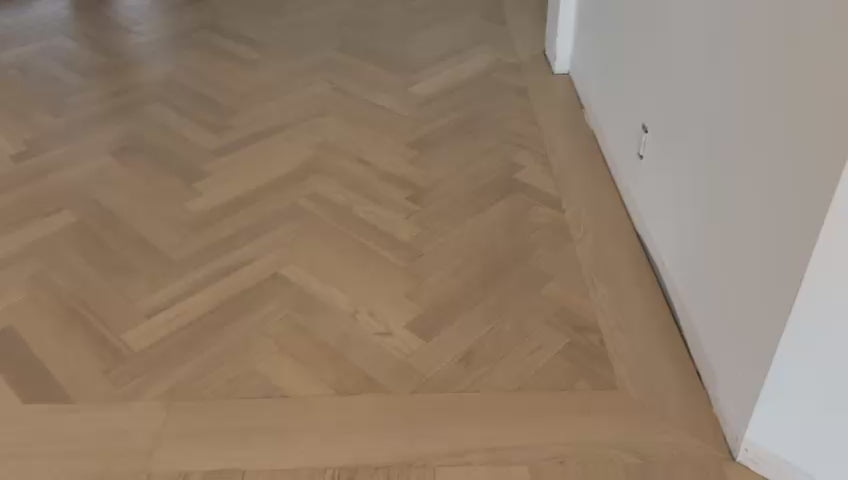 Professional wood floor installation in West palm beach florida by Florida Hardwood Floors. Herrignbone design flooring