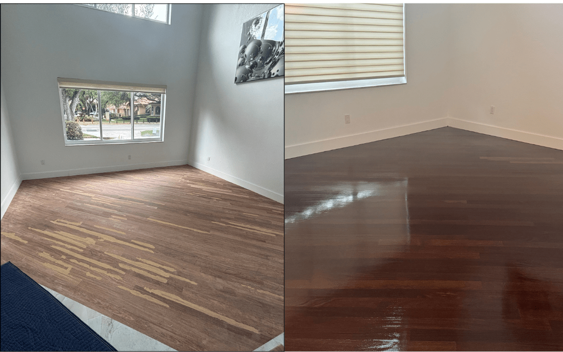 Sanded & Refinished teka Wood Floors  in Miami Lakes, FL